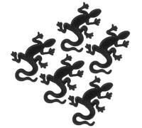 jojofuny 5pcs Gecko Pattern Iron on Patches Small Hat Patches for DIY Sewing Lovers Black Fabric Beautiful Gecko Shaped Hide Torn Spots Practical Clothes Accessory for Handicrafts