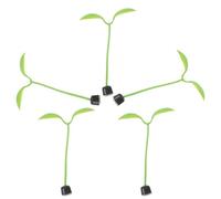 jojofuny 5pcs Green Bean Sprouts Car Stickers Plastic Material Easy Installation Universal Fit Creative and Versatile Car Decoration for Electric Scooter Mirrors and Dashboards