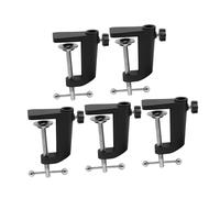 jojofuny 5pcs Heavy Duty Metal Microphone Boom Arm Clamp with Sturdy Desk Mount Adjustable Table Clamp Stand for Podcasting Live Performance Video Conferencing Mic Holder for Various Desk