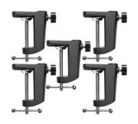 jojofuny 5pcs Heavy Duty Table Clamp Microphone Stand with Adjustable Installation and Antislip Padding Desk Mount Mic Holder for Podcasting Live Streaming Video Conferencing