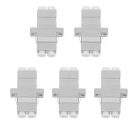 jojofuny 5pcs Lc Fiber Adapter Duplex Coupler Flange Type Optical Network Connector for Fiber Patch Panels, Gray, Suitable for Networking and Server Rack Applications