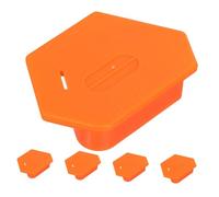 jojofuny 5pcs Magnetic Polygonal Sewing Guide with Scale Magnetic Hemmer Gauge for Sewing Machines Accurate Seam Positioning Tool Non-slip Quilting Accessory in Orange