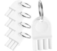 jojofuny 5Pcs Paper Towel Dispenser Keys Toilet Paper Dispenser Key Commercial Replacement Portable Universal Compatibility Simple Appearance White with Diverse Settings