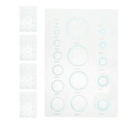 jojofuny 5pcs Plastic Quilling Mold Set with Scale 3-Row Spherical Half Ball Domes Template, Multifunctional and Easy to Clean Paper Quilling Tool for DIY Decorations and Handmade Crafts