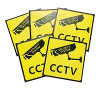 jojofuny 5pcs Private Property No Trespassing Video Warning Signs, Yellow Adhesive Stickers with High-definition Colours, Easy to Apply Security Signs for Outdoor Walls and Property