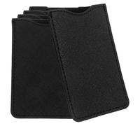 jojofuny 5pcs PU Comb Case Travel Soft Comb Sleeve Anti-Scratch for Beard and Hair Portable Black Cross-Texture Protective Covers