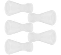 jojofuny 5pcs Set of 50ml Plastic Triangular Flat Bottom Laboratory Flasks with Lids, Preventing Spills and Accelerating Evaporation, for Chemistry Experiments and Science Learning