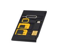 jojofuny 5PCS Sim Adapter Kit with Otg Card Reader Set Portable Micro Nano Sim Adapters Fit for Mobile Phones and Accurate Random Color Random Color