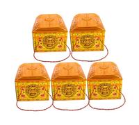 jojofuny 5pcs Thickened Ancestral Sacrificial Paper Treasure Chest Durable Craftsmanship Symbolizing Wealth for Qingming Festival Ancestor Worship and Funeral Ceremonies