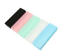 jojofuny 5Pcs Translucent Frosted Plastic Pencil Storage Boxes Small Portable Pen Cases with Simple Chic Design for Students and Office Use Random Color