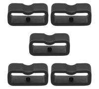 jojofuny 5pcs Watch Band Keeper Watch Band Fastener Replacement Loop Compatible with Fitness Tracker Vivosmart3 Jr2 Silicone Material Smooth Surface 0.79x0.31x0.31inch Black for Smartwatch