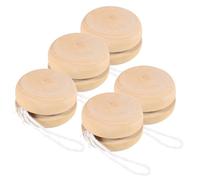 jojofuny 5Pcs Wooden Graffiti Yo Yo Balls DIY Hand Painting for Portable Craft Decoration for Art Projects and Brain Coordination Development