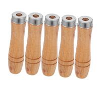 jojofuny 5pcs Wooden Tool Handles for Files Screwdrivers Hardwood Replacement for Gardening Woodworking and Home Repairs
