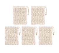 jojofuny 5pcs Yellow Soap Bags Exfoliating Bath Pouch for Shower with Bubble Creation Soft and Comfortable Synthetic Material Soap Saver Holder