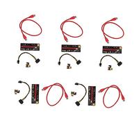jojofuny 5sets Pci-e to Extender Cable Pcie Mining Riser Adapter Pcie Extension Cable for Graphics Card Gpu Riser Adapter Compatible