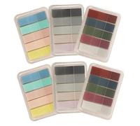 jojofuny 6 Boxes Adhesive Reading Markers Sticky Page Strips with Candy and Vintage Colors Per Box Practical Household Highlight Strips for Books and Study Portable and Easy to Use