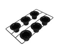 jojofuny 6-Cup Nonstick Muffin Cupcake Pan Made of Sturdy Carbon Steel with Strength, Black Bakeware for Home Kitchens and Special Occasions, for Baking Half A Dozen Cupcakes