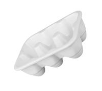 jojofuny 6 Grids Ceramic Egg Storage Container White High-temperature Strengthened Porcelain Simple Fashionable Refrigerator Storage Tray for Placing Eggs in The Refrigerator