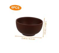 jojofuny 6 Pcs Handmade Purple Clay Tea Cups Chinese Kung Fu Drinkware Small Round Mouth Ceramic Tea Tasting Cups for Daily Use and Relaxation