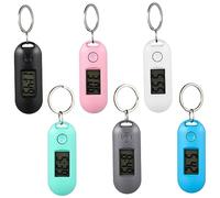 jojofuny 6 Pcs Portable Mute Digital Keychain Watches for Students with Luminous Display Quiet Quartz Electronic Pocket Watches for Exams and Study