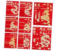 jojofuny 60pcs Dragon Pattern Paper Red Envelopes for Lunar Year Thickened Red Luck Money Bags Suitable for Weddings Spring Festival Graduation Gift Giving