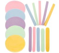 jojofuny 60pcs Facial Cleansing Sponges Compressed Face Wash Puff Set Mixed Colors Pink Blue Purple Yellow Green Soft Beauty Makeup Sponge for Women