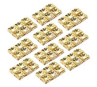 jojofuny 60pcs Golden Cube Spacer Beads for DIY Jewelry Making Bling Rhinestone Beads with High Luster Cubic Design Easy to Use Craft Accessories for Bracelets Necklaces Earrings and