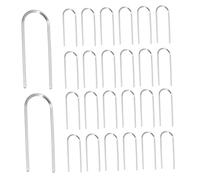 jojofuny 60pcs High Temperature Nichrome U Shaped Hooks and Jump Rings for DIY Jewelry Making Ceramic Ornaments Glass Fusing Crafts with Compact Storage Box Versatile Kiln Accessory for
