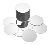 jojofuny 60pcs Round Small Mirror Tiles Adhesive Back and Reflective Surface, Acrylic Circular Mirror Pieces for Craft Projects and Scrapbooking Wall Decor