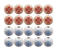 jojofuny 60pcs Wooden Snowflake Pattern Beads for Crafts with Smooth Surface and Easy to Use Design, for Christmas Craft Projects and Wedding Ornaments DIY Jewelry Beads