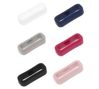 jojofuny 6pcs 20mm Silicone Watch Strap Loops Rings Fastener Bands Keeper Holders Replacement for Smartwatches, Multi-Color Set Including White, Black, Navy Blue, Grey, Burgundy, Light