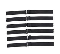 jojofuny 6pcs Black Elastic Adjustable Band Straps for Wig Mesh Net Cap 2.5cm Wide Hair Wig Accessories Suitable for Making and Styling