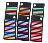 jojofuny 6Pcs Colorful Guided Reading Strips Transparent Notebook Sticky Tabs for Highlighting Text with Soft Texture Eye-catching Multi-colors for Adults Practical Bookmarks for Study and
