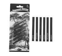 jojofuny 6Pcs Compressed Charcoal Sticks Drawing Supplies Soft Medium Hard Sketching Art Tools for Artists Students Indoor Outdoor Use