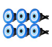 jojofuny 6pcs Creative Evil Eye Car Vent Clips Glass Air Freshener Decorative Diffuser Accessories Lightweight Portable Car Air Outlet Clips for Stylish Interior