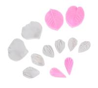 jojofuny 6pcs Flower Silicone Mold DIY Craft Mold Delicate Easy to Use Without Burrs for DIY Cake Decoration Random Style
