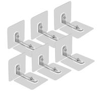 jojofuny 6pcs Furniture Wall Anchors with Strong Stability and Anti Tip Features, PVC and Stainless Steel Material, Punch Free Installation for Falling Furniture Prevention, for Safety