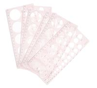 jojofuny 6Pcs Geometric Drawing Stencils Plastic Template Rulers for Drafting Lightweight Measuring Tools for Art Design Architecture and Office Use