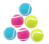 jojofuny 6pcs High Elastic Dog Tennis Balls Pet Training Rubber for Dogs Indoor Outdoor Exercise Interactive Play Blue Yellow