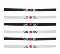 jojofuny 6pcs Japanese Headband for Men and Women, Classic Polyester Sweat Management Headwear with Secures Long Hair Feature, for Sushi Cooking, Karate and Daily Prep Work
