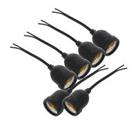 jojofuny 6pcs Lamp Holders for Outdoor Garden Patio Lighting Heat-resistant Copper Inner Screw Socket with Matte Finish Vintage Bulb Compatibility DIY Electrician Essential