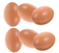 jojofuny 6pcs Lifelike Brown Plastic Egg Molds for Decorating and Photography Props, Easter Basket Decoration, for Home and Art Training Institution Use