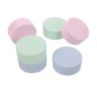 jojofuny 6pcs Loose Powder Box Empty Mini Makeup Container Refillable Travel Powder Jar Puff Plastic Puff Case for Travel Cosmetic Box