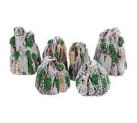 jojofuny 6pcs Miniature Resin Rockery Models for DIY Bonsai Planter Faux Garden Ornaments Micro Landscape Decorations for Zen Garden Home and Office