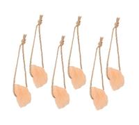 jojofuny 6pcs Natural Pink Salt Lick Blocks Organic Mineral Source for Horses Deer Cattle Livestock Essential Nutrients Trace Elements