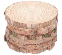 jojofuny 6Pcs Natural Unfinished Pine Wood Slices 14-15Cm Diameter 1.5Cm Thick Round Wooden Craft Discs for DIY Painting Coasters Home Decoration
