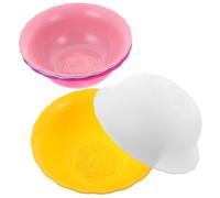 jojofuny 6Pcs Plastic Face Cleansing Basins Set, Round Home Spa and Bathroom Basins, Multipurpose Kitchen Wash Bowls for Household and Travel Use Random Color Random Color