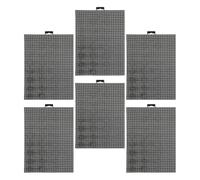 jojofuny 6pcs Plastic Mesh Canvas Sheet for Embroidery and Bag Making, 13x10 Inch Black Pe Grid, Lightweight Support for DIY Projects and Beginners