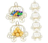 jojofuny 6pcs Pumpkin Carriage Treat Boxes Elegant Metal Candy Boxes for Weddings Unique Favors for Parties Romantic Party Favor Packaging for Candies and Chocolates