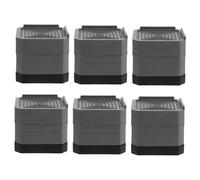 jojofuny 6pcs Slip Silent Mat Table Leg Risers Plastic Mat for Washer Dryer Washing Machine Vibration Pads Kitchen Unit Feet